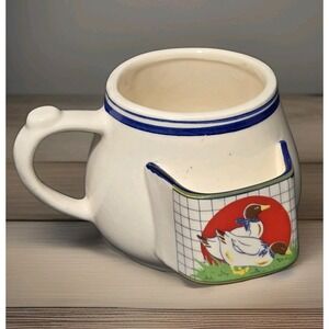 VINTAGE Country Goose Cottagecore Tea Cup Mug Side Tea Bag Holder Grandmacore